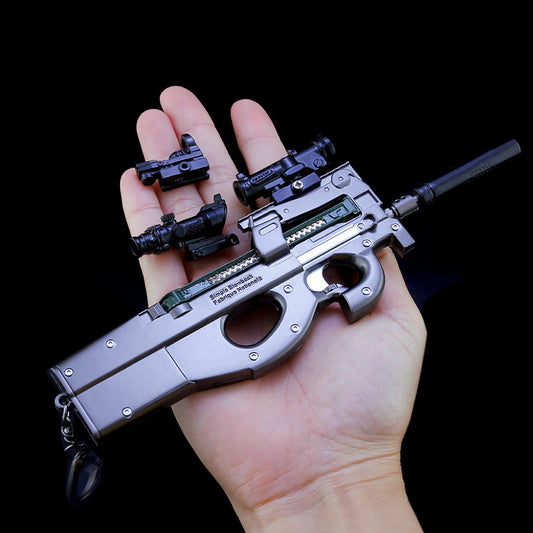 PUBG Mini Gun Model Fidget Toy Keychain P90