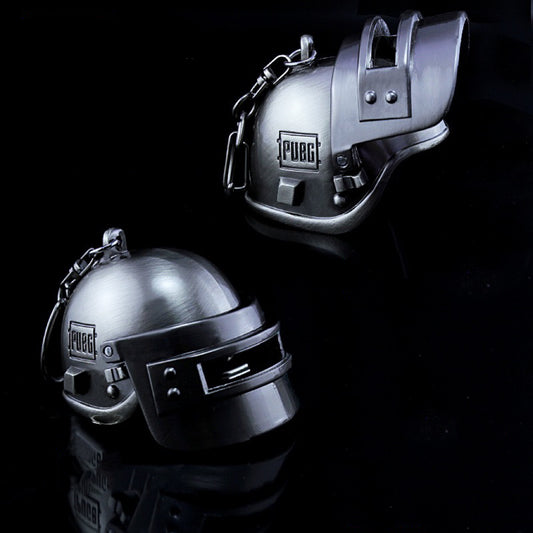 PUBG Mini Gun Model Fidget Toy Keychain Helmet Level3
