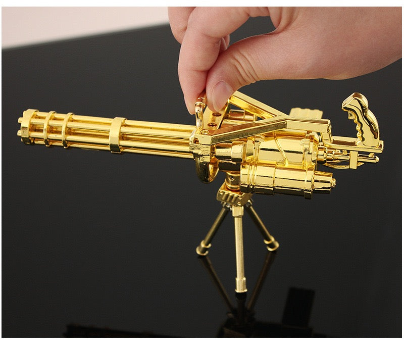 PUBG Mini Gun Model Fidget Toy Keychain Gatlin/Mini Gun Golden