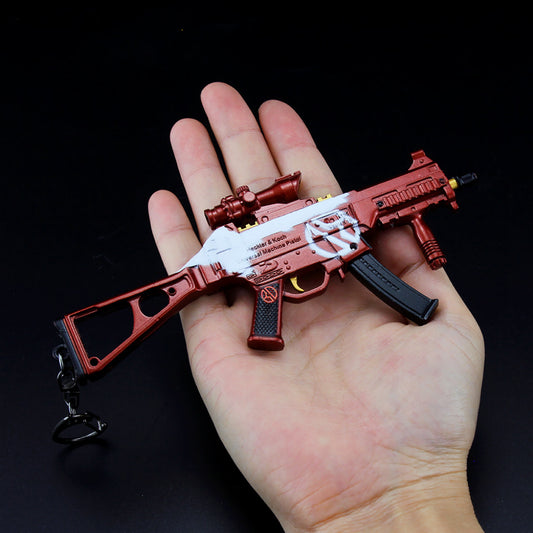 PUBG Mini Gun Model Fidget Toy Keychain UMP-45 Red