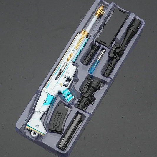 PUBG Mini Gun Model Keychain Scar White