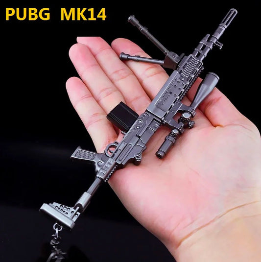 PUBG Mini Gun Model Keychain MK14